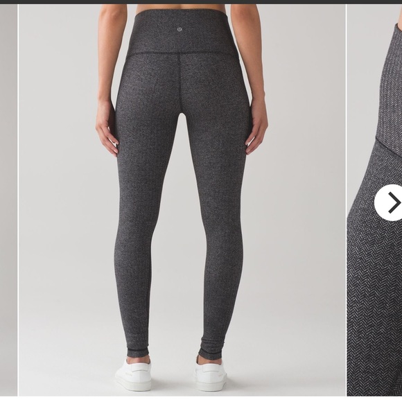 LULULEMON heather herringbone leggings size 4 - Picture 3 of 6
